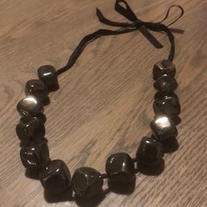Black square beaded necklace!